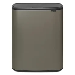 Waste Paper Baskets & Bins^Brabantia Bo touch bin 2x30 L, Platinum Grey