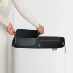 Discount Brabantia Bo touch bin 2x30 L, White