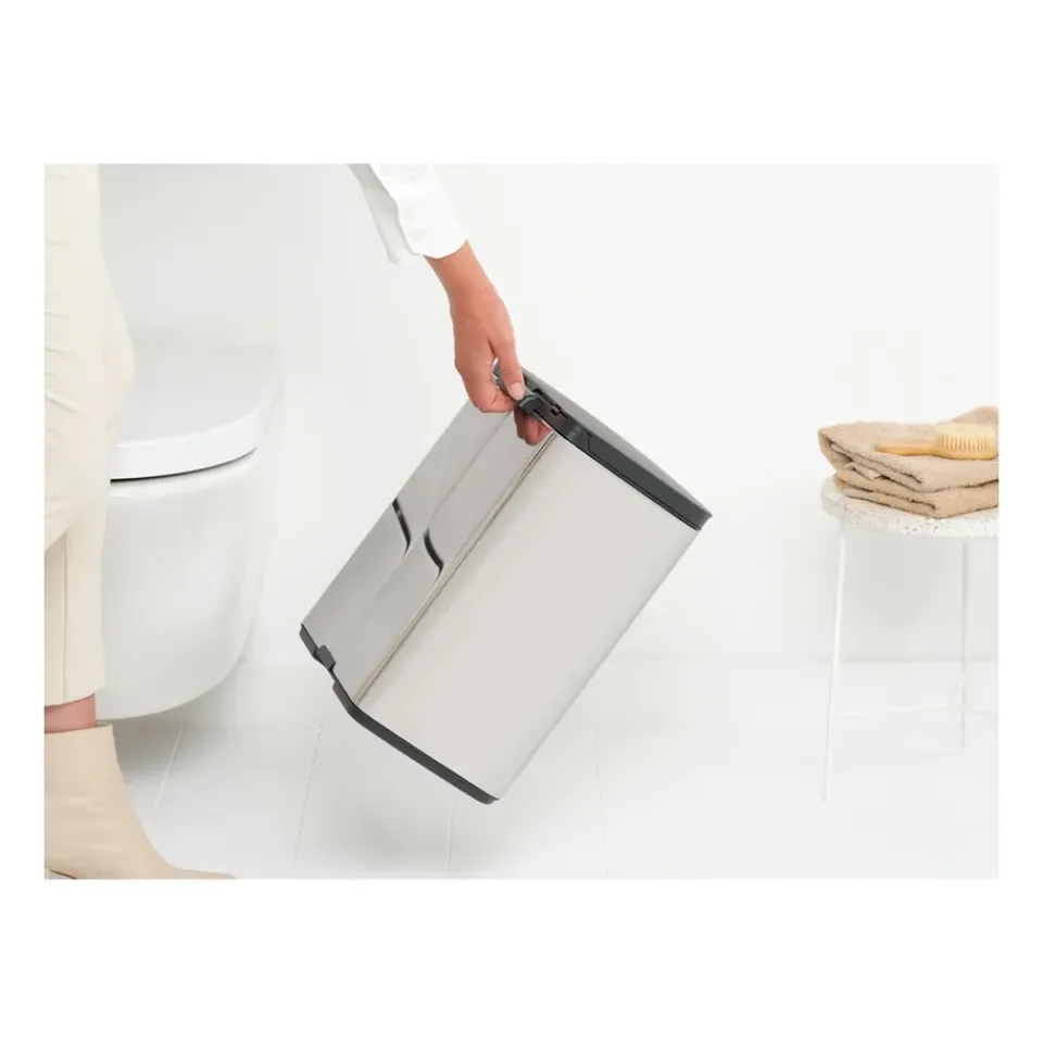 Pedal Bins|Pedal Bins^Brabantia Bo waste bin 12 L, Brushed steel - shiny Silver-coloured