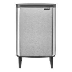 Pedal Bins|Pedal Bins^Brabantia Bo waste bin high 12 L, Brushed steel - matte Silver-coloured
