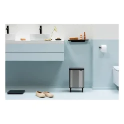 Pedal Bins|Pedal Bins^Brabantia Bo waste bin high 12 L, Brushed steel - matte Silver-coloured