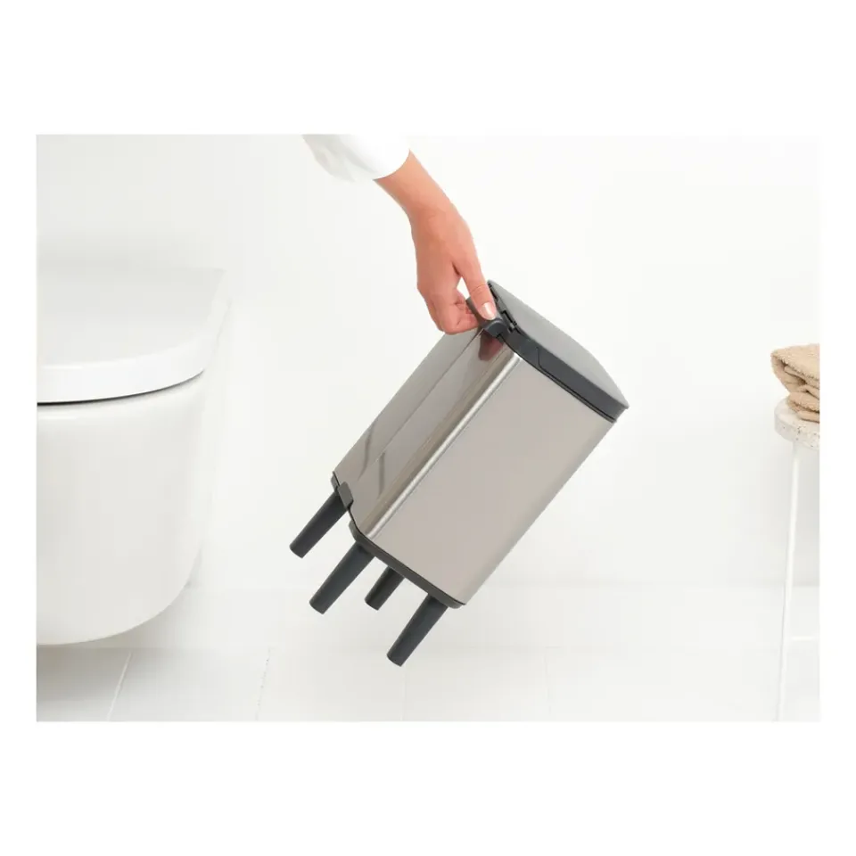 Pedal Bins|Pedal Bins^Brabantia Bo waste bin high 4 L, Brushed steel - matte Silver-coloured