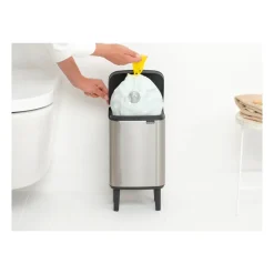 Pedal Bins|Pedal Bins^Brabantia Bo waste bin high 4 L, Brushed steel - matte Silver-coloured