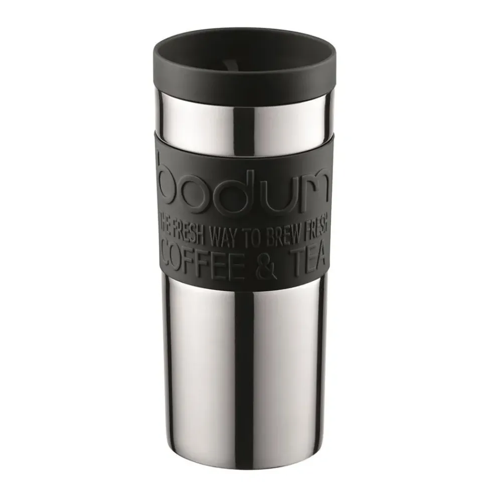 Thermal Flasks & Travel Mugs^Bodum Travel Mug chrome small, Black