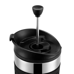 Outlet Bodum Travel press mug chrome, Black