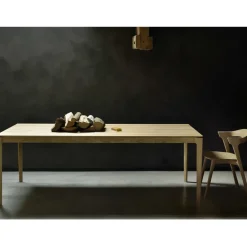 Dining Tables^Ethnicraft Bok dining table 240x100 cm, Hardwax oiled oak Beige