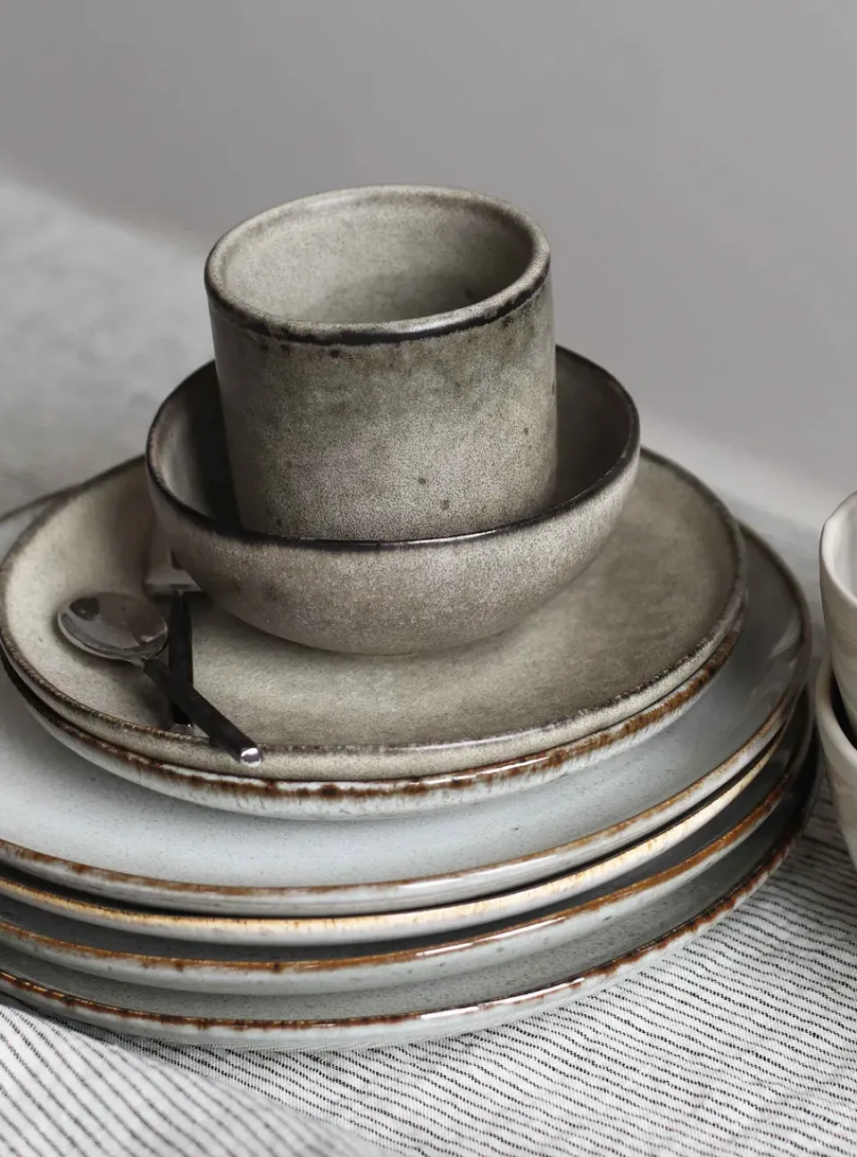 Breakfast Bowls^Tell Me More Bon bowl mini Ø11 cm, Stone goods Grey