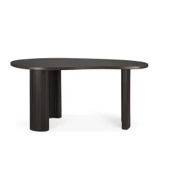 Clearance Ethnicraft Boomerang desk, Dark stained mahogany,160x83x76 cm Brown