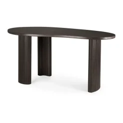 Clearance Ethnicraft Boomerang desk, Dark stained mahogany,160x83x76 cm Brown