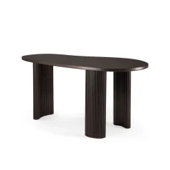 Clearance Ethnicraft Boomerang desk, Dark stained mahogany,160x83x76 cm Brown