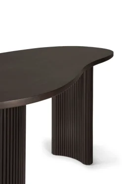 Clearance Ethnicraft Boomerang desk, Dark stained mahogany,160x83x76 cm Brown