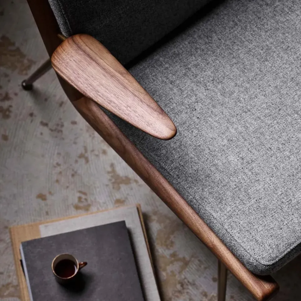 Armchairs & Footstools^&Tradition Boomerang HM2 armchair, Karakorum 003 , white-oiled oak Beige