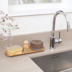 Other Washing & Cleaning Accessories^Bosign dish soap pump, Dark wooden details BrownGrey