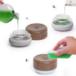 Other Washing & Cleaning Accessories^Bosign dish soap pump, Dark wooden details BrownGrey