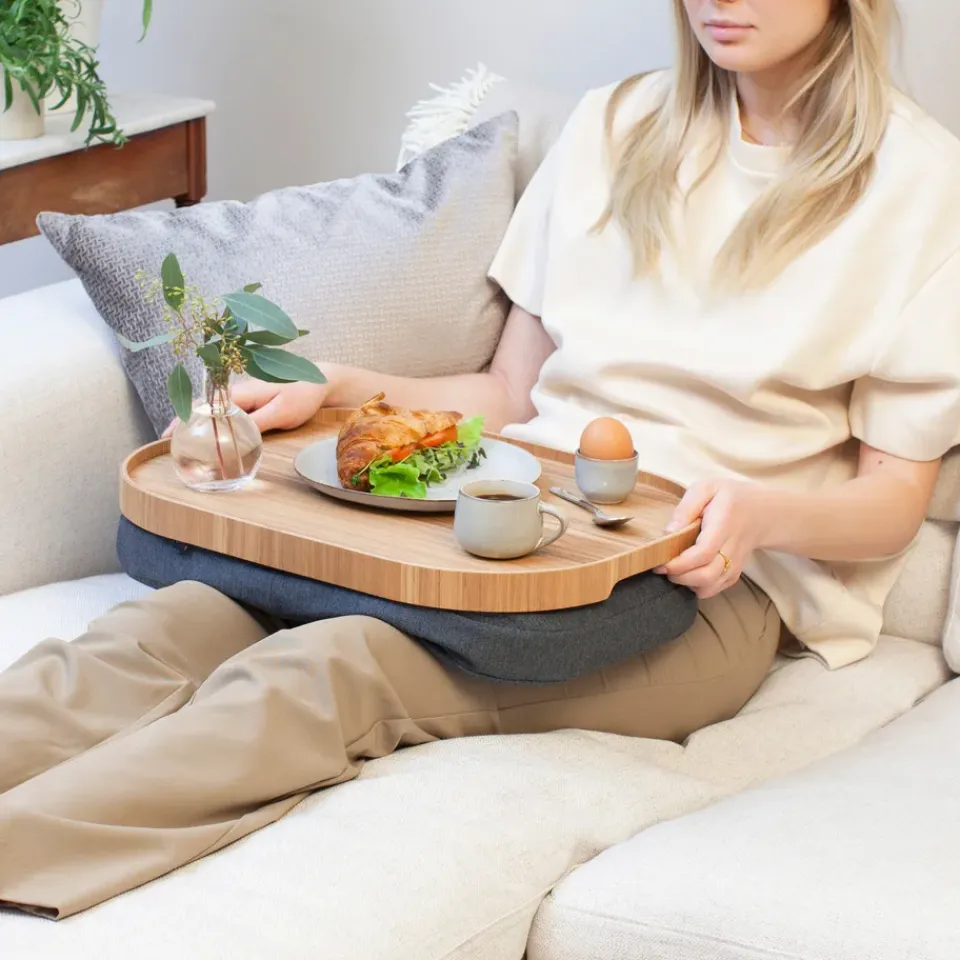 Bosign Knee tray curveline large 34x47 cm, willow Brown