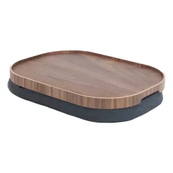 Clearance Bosign Knee tray curveline large 34x47 cm, Walnut Brown