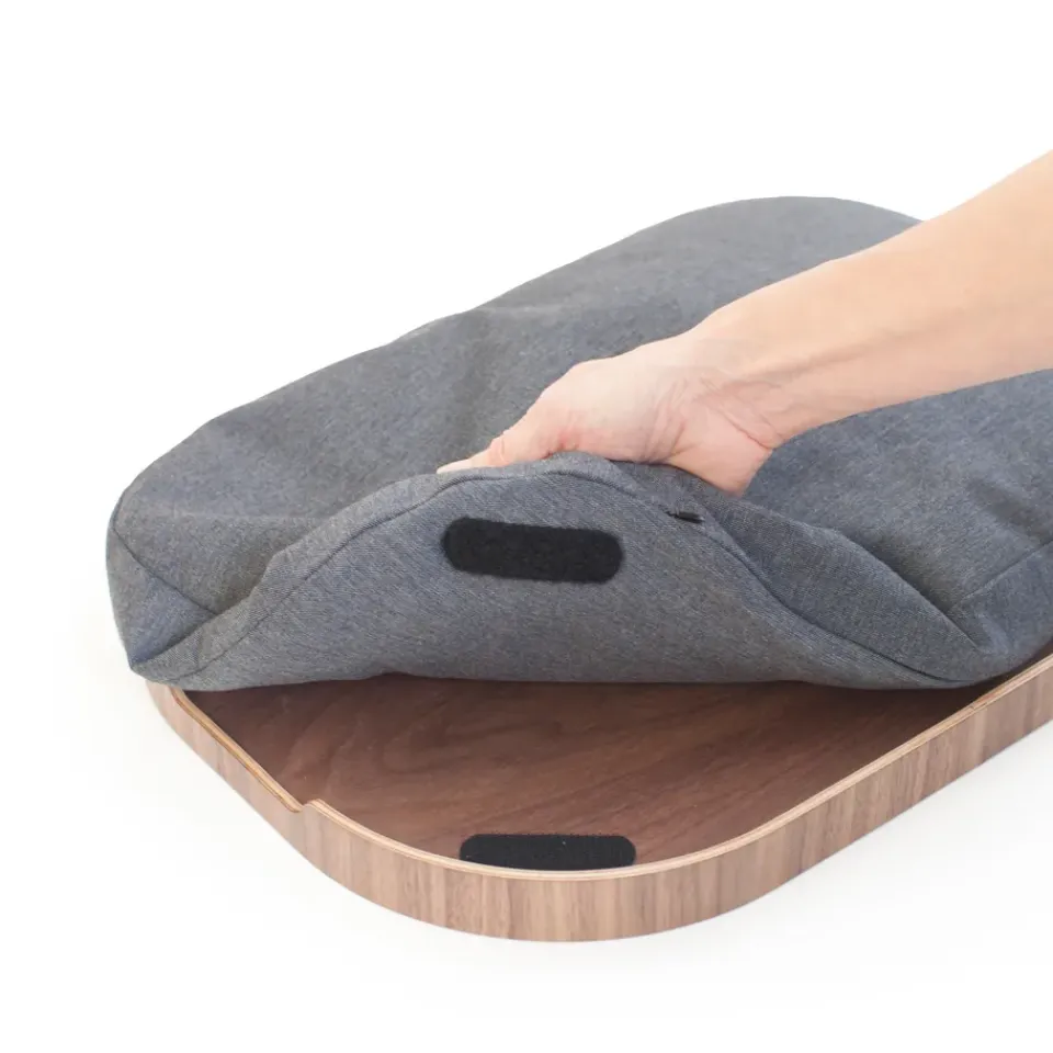 Clearance Bosign Knee tray curveline large 34x47 cm, Walnut Brown