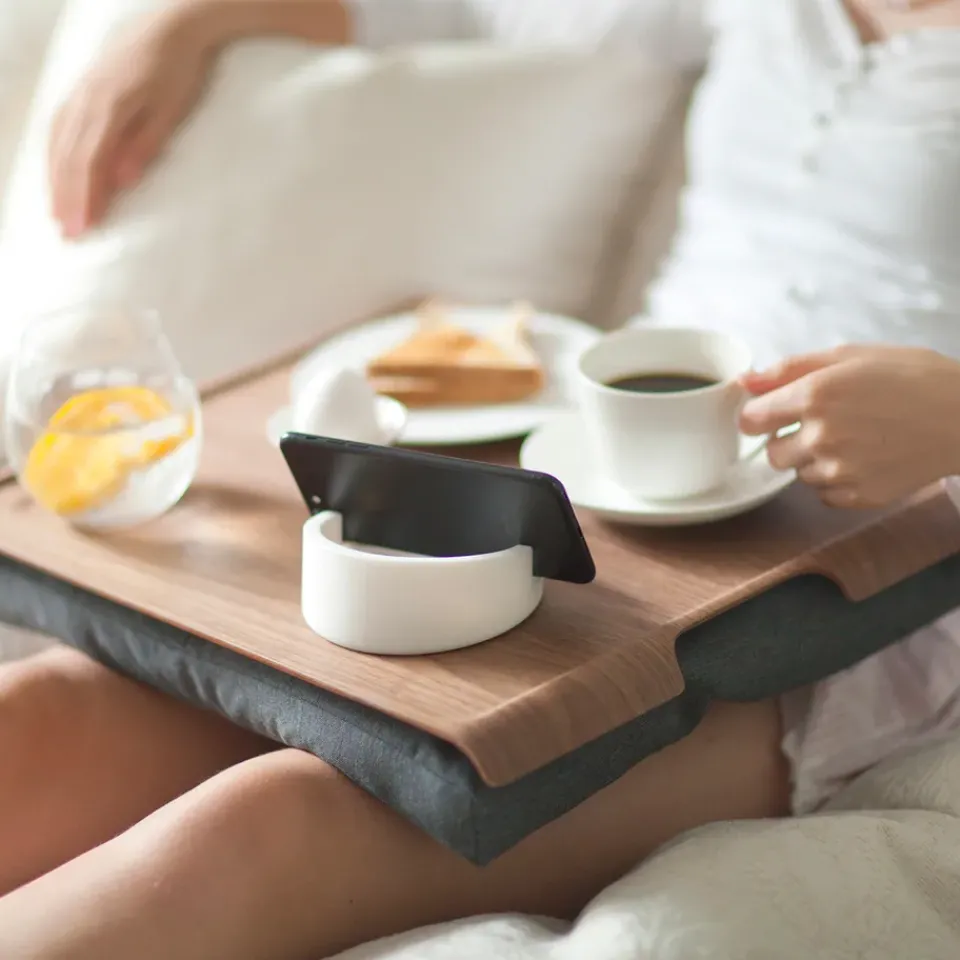Online Bosign lap tray, -wallnut Grey
