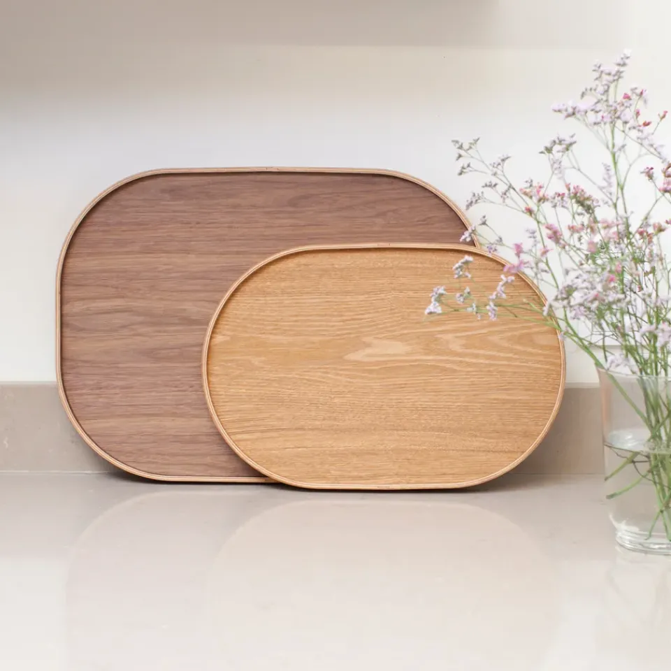 Best Bosign serving tray curveline medium 26x39 cm, willow Brown