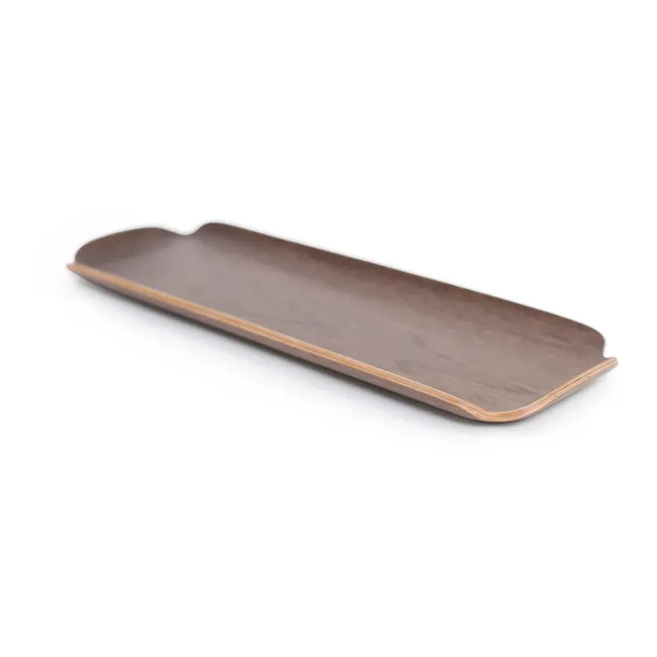 Sale Bosign wooden tray leaf, Walnut Brown