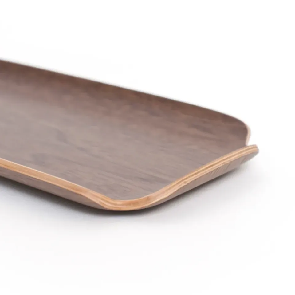 Sale Bosign wooden tray leaf, Walnut Brown