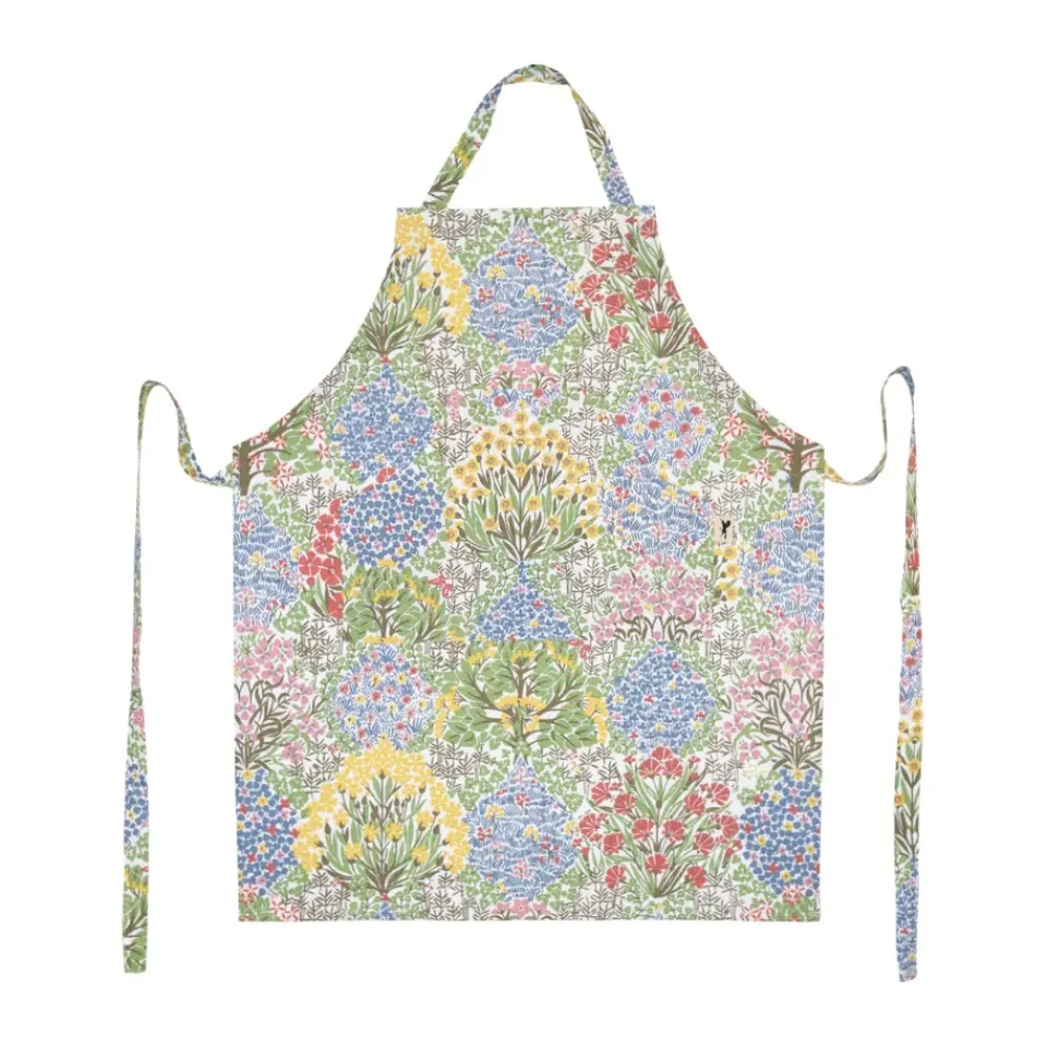 Clearance Almedahls Botanic Garden apron, Multi-blue MultiBlue