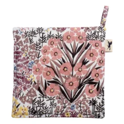Almedahls Botanic Garden oven mitt 23x23 cm, Pink brown MultiPink