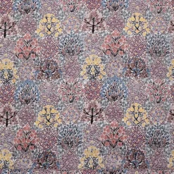 Fabric By The Metre^Almedahls Botanical Garden linen, Pink brown MultiPink