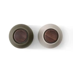 Salt & Pepper Grinders^Audo Copenhagen Bottle Grinder spice mill - small 2-pack, Hunting green-beige-walnut GreenBeige
