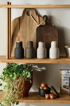 Salt & Pepper Grinders^Audo Copenhagen Bottle Grinder spice mill - small 2-pack, Hunting green-beige-walnut GreenBeige