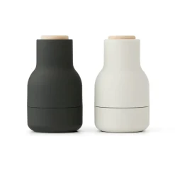 Salt & Pepper Grinders^Audo Copenhagen Bottle Grinder spice mill - small 2-pack, Ash-carbon-beech BlackGrey