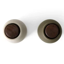 Salt & Pepper Grinders^Audo Copenhagen Bottle Grinder spice mill 2-pack, hunting green-beige (wallnut) BeigeGreen