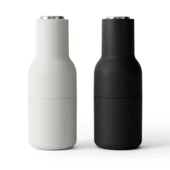 New Audo Copenhagen Bottle Grinder spice mill 2-pack, ash-carbon (steel lid) GreyBlack