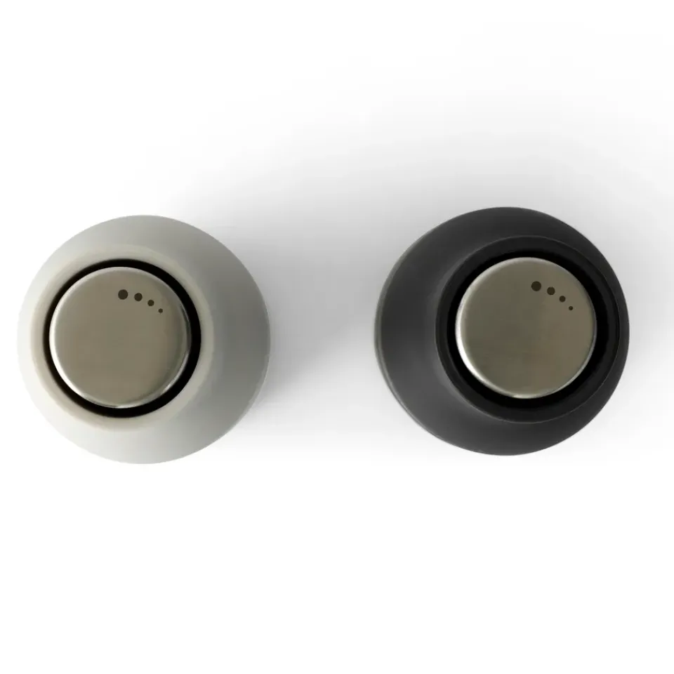 New Audo Copenhagen Bottle Grinder spice mill 2-pack, ash-carbon (steel lid) GreyBlack