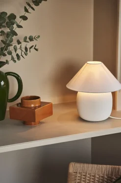 Clearance Scandi Living Boulder lamp base 18.2 cm, White