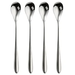 Tea & Coffee Spoons^Robert Welch Bourton Bright latté spoon 4 pieces, Stainless steel Silver-coloured