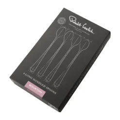 Tea & Coffee Spoons^Robert Welch Bourton Bright latté spoon 4 pieces, Stainless steel Silver-coloured
