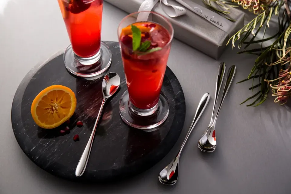Tea & Coffee Spoons^Robert Welch Bourton Bright latté spoon 4 pieces, Stainless steel Silver-coloured