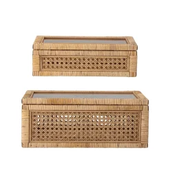 Storage Jars^Bloomingville Box Box 2-pack, Nature Beige
