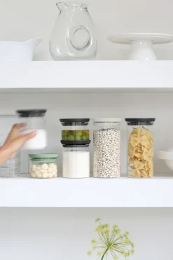 Discount Brabantia glass jar 3-pack, Black-grey-green Multi