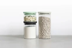 Discount Brabantia glass jar 3-pack, Black-grey-green Multi