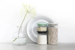 Discount Brabantia glass jar 3-pack, Black-grey-green Multi