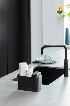 Brabantia kitchen sink organizer with soap dispenser, dark Grey