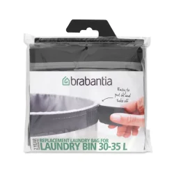 Laundry Baskets^Brabantia laundry bag to laundry bin, 35 l Grey
