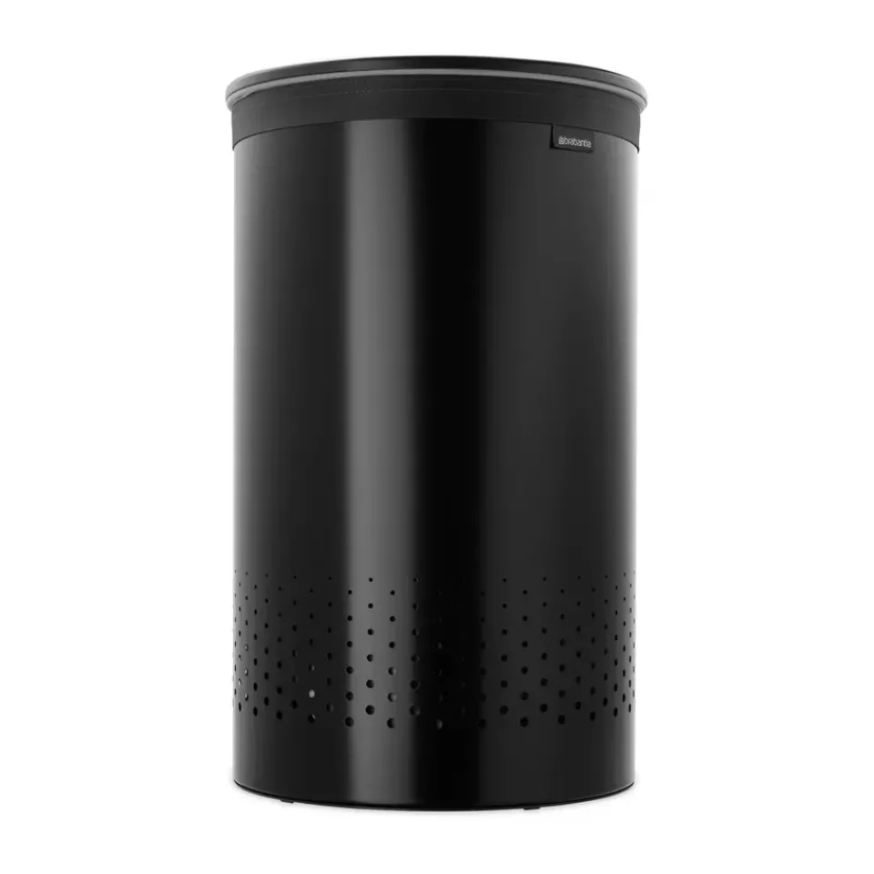 Brabantia laundry basket plastic lid 60 L, Matte Black