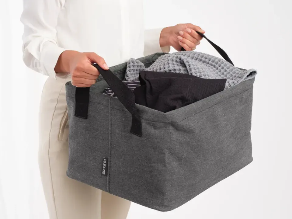 Best Brabantia laundry basket foldable 35 L, Pepper Black