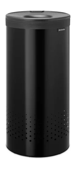 Discount Brabantia laundry basket with plastic lid 35 L, Matte Black