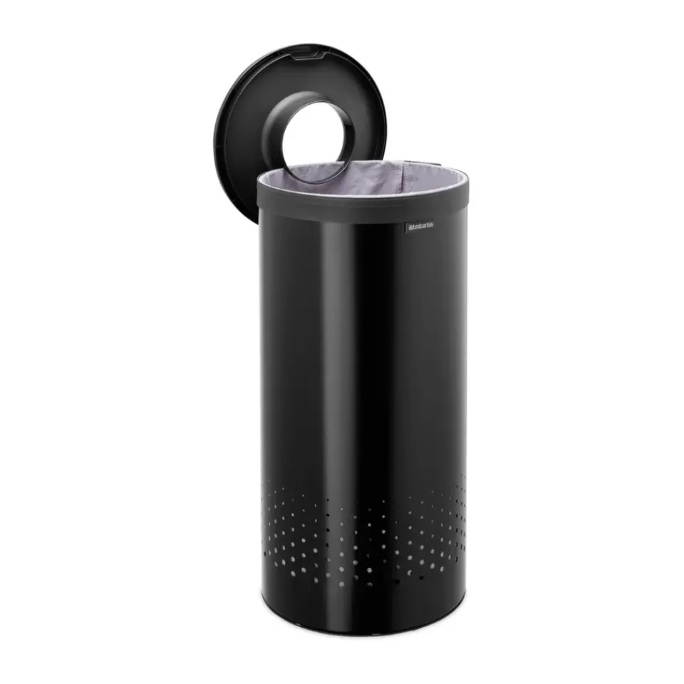 Discount Brabantia laundry basket with plastic lid 35 L, Matte Black