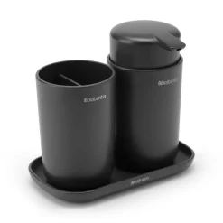 Soap Dispensers & Dishes^Brabantia ReNew sink organizer 3 pieces, dark Grey