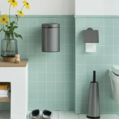 Clearance Brabantia ReNew toilet brush, platinum Brown